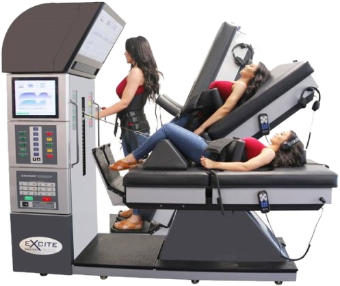 Excite / DRX9000 spinal decompression table with patients